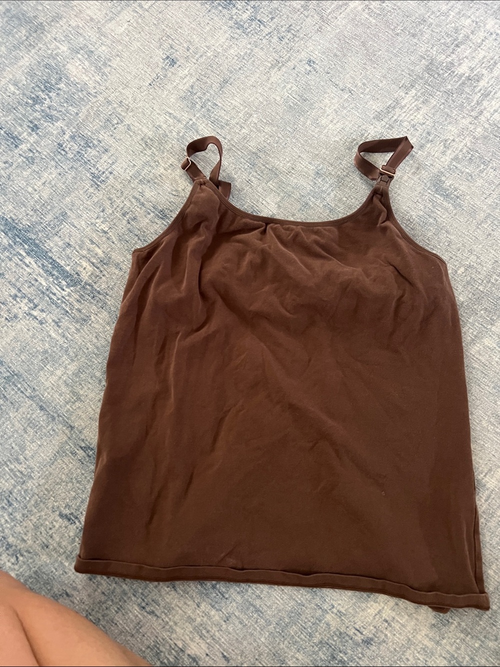 Women’s Brown Adjustable-Strap Cami Tank Top